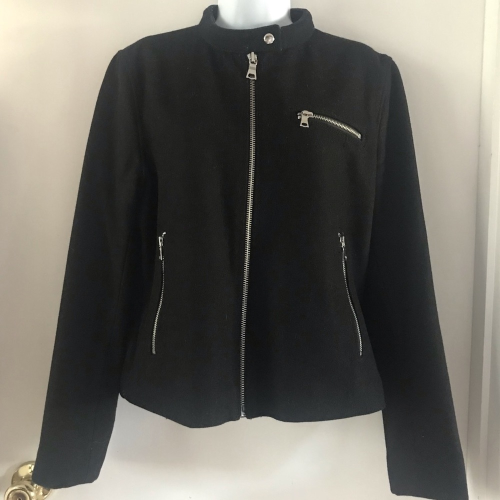 GAP Moto Style Wool blend Jacket - Picture 3 of 12